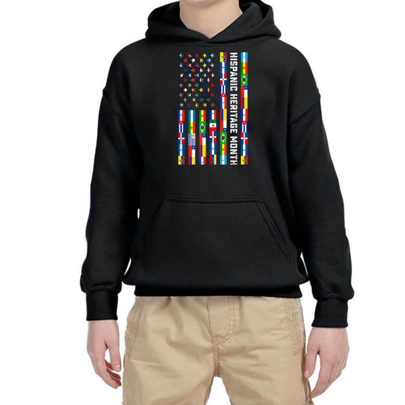 National Hispanic Heritage Month Celebration Latin Flags T Shirt Youth Hoodie by cm-arts | Artistshot