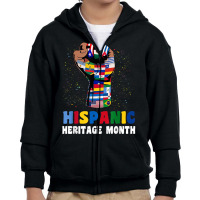 Hispanic Heritage Month Colorful Countries Flags Latinx Hand T Shirt Youth Zipper Hoodie | Artistshot