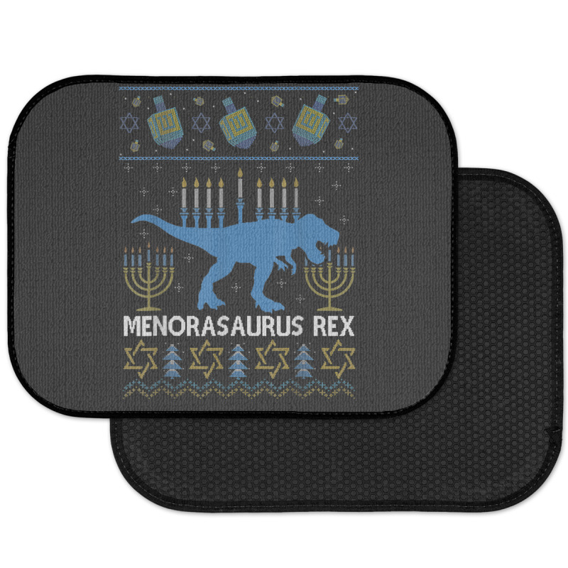 Menorasaurus Rex Funny Dinosaur Hanukkah Jewish Christmas Rear Car Mat | Artistshot