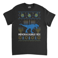 Menorasaurus Rex Funny Dinosaur Hanukkah Jewish Christmas Classic T-shirt | Artistshot