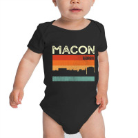 Macon Georgia Town Skyline Pullover Hoodie Baby Bodysuit | Artistshot