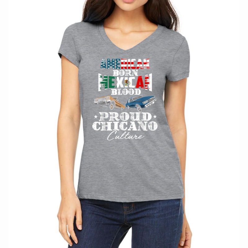 Lowrider Chicano Low Mexican American Latina Rider Cholo T Shirt Women's V-Neck T-Shirt by cm-arts | Artistshot