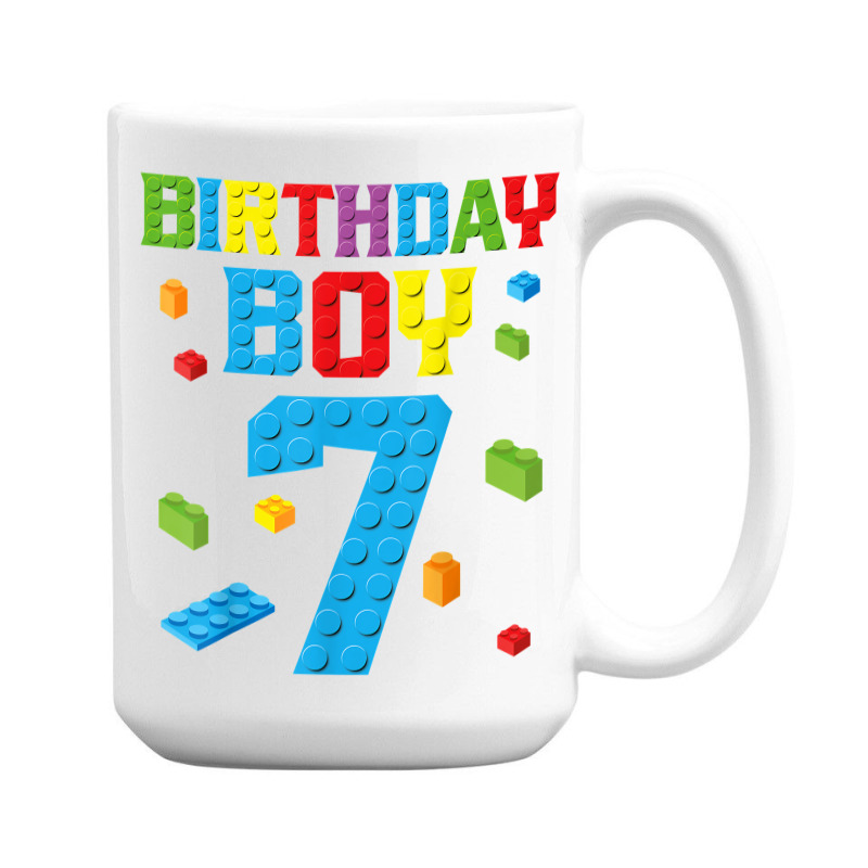 Master Builder 7th Birthday Boy 7 Seven Year Building Bricks T Shirt 15 Oz Coffee Mug | Artistshot