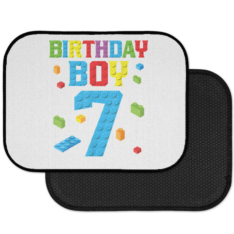 Master Builder 7th Birthday Boy 7 Seven Year Building Bricks T Shirt Rear Car Mat | Artistshot