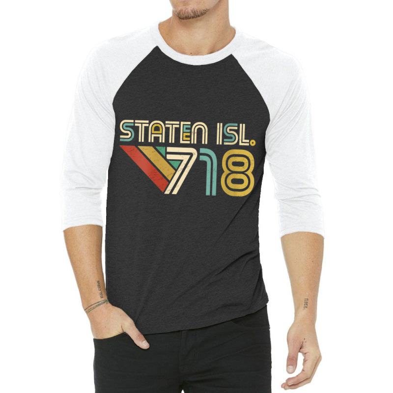 Womens Staten Island 718 New York City State Area Code Staten Isl. V N 3/4 Sleeve Shirt by cm-arts | Artistshot