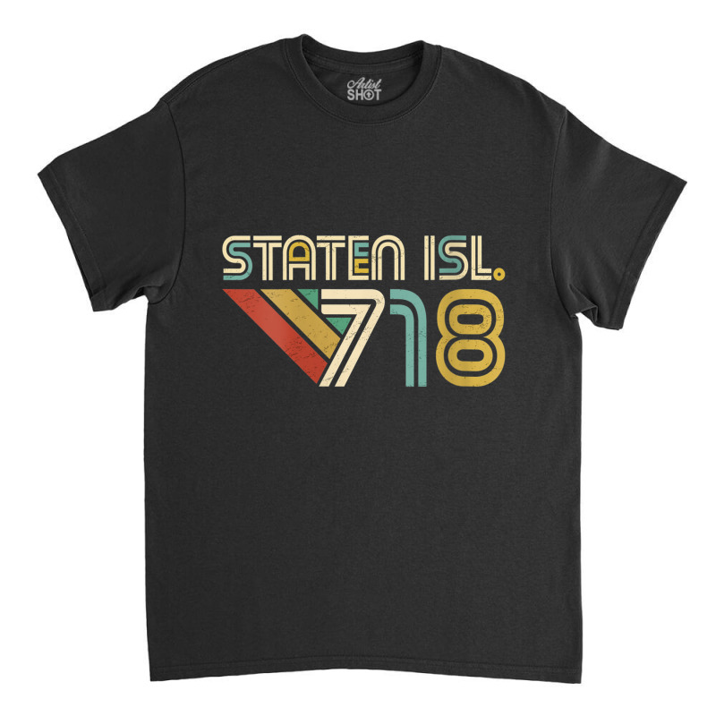 Womens Staten Island 718 New York City State Area Code Staten Isl. V N Classic T-shirt by cm-arts | Artistshot