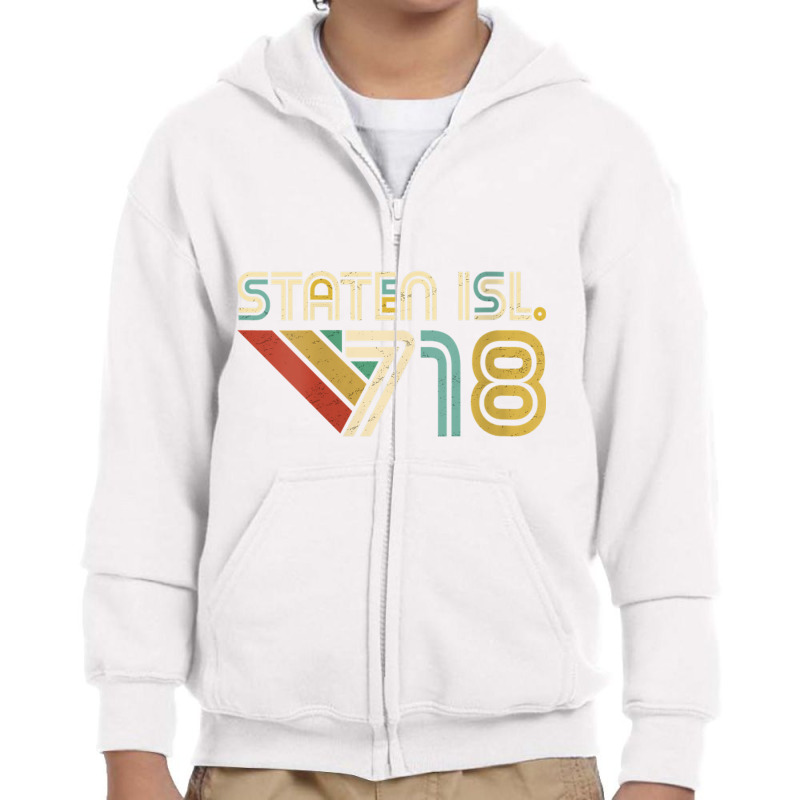 Womens Staten Island 718 New York City State Area Code Staten Isl. V N Youth Zipper Hoodie by cm-arts | Artistshot