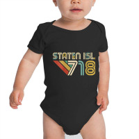 Womens Staten Island 718 New York City State Area Code Staten Isl. V N Baby Bodysuit | Artistshot