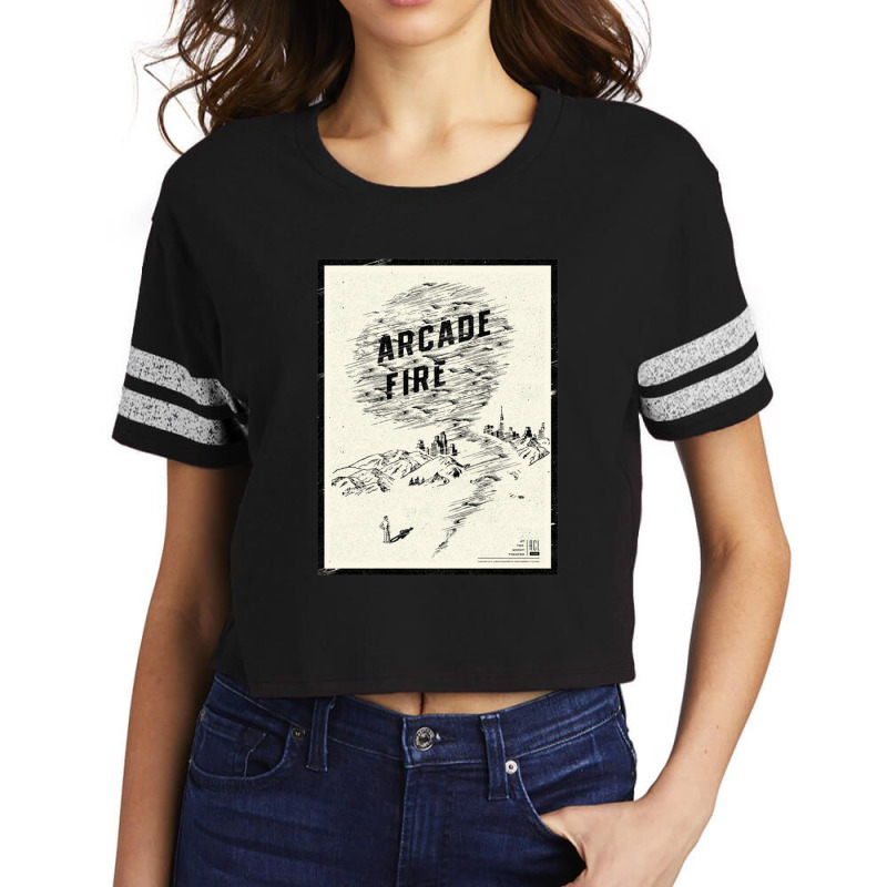 Arcade Fire Concer Poser Sicker Scorecard Crop Tee by cm-arts | Artistshot