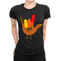 American Sign Language I Love You Thanksgiving Turkey Ladies Fitted T-shirt | Artistshot