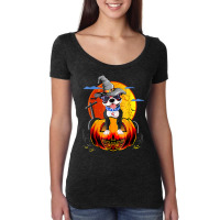 Boston Terrier Dogs Halloweens Women's Triblend Scoop T-shirt | Artistshot