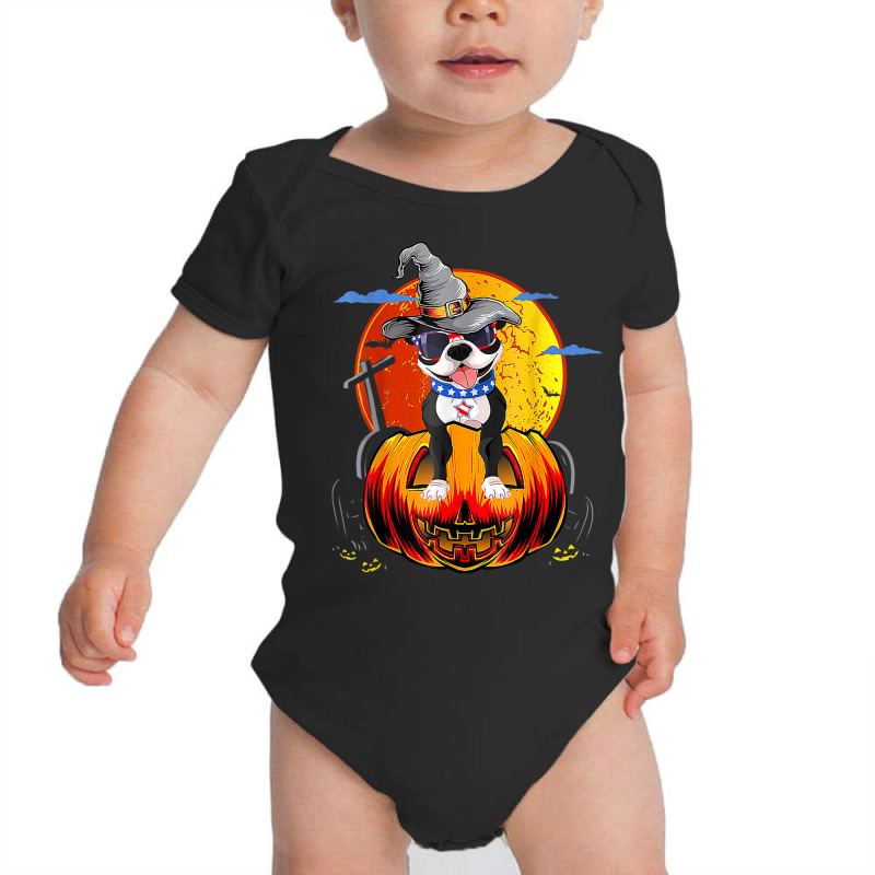 Boston Terrier Dogs Halloweens Baby Bodysuit by Clinical | Artistshot