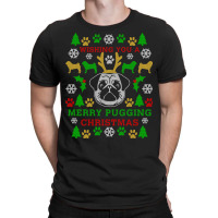 Funny Merry Pugging Pug Ugly Christmas Sweater Party Shirt Long Sleeve T-shirt | Artistshot