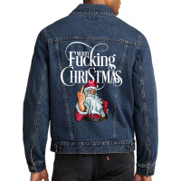 Funny Christmas Men Women Merry Fucking Christmas T Shirt Men Denim Jacket | Artistshot