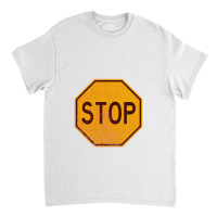 Retro Stop Sign (faded)   Stop Sign Classic T-shirt | Artistshot