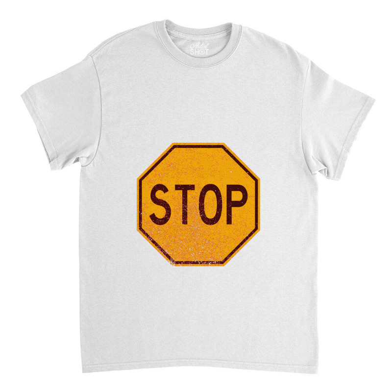 Retro Stop Sign (faded)   Stop Sign Classic T-shirt | Artistshot