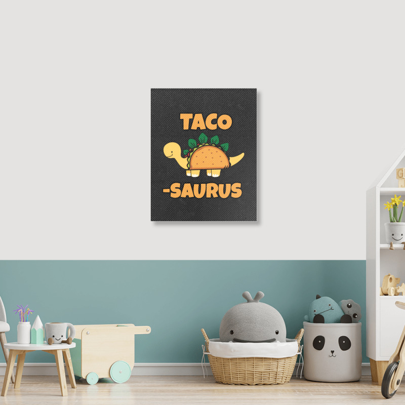 Taco Saurus Portrait Canvas Print | Artistshot