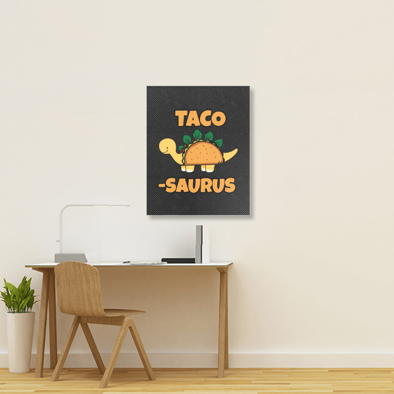 Taco Saurus Portrait Canvas Print | Artistshot