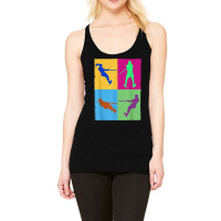 Water Skiing Cute Girl Colerful Women Colerful Waterskiing Racerback Tank | Artistshot