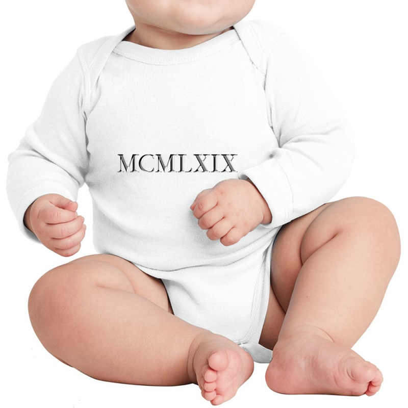 Roman Numeral 1969 Long Sleeve Baby Bodysuit by waktudzuhur | Artistshot