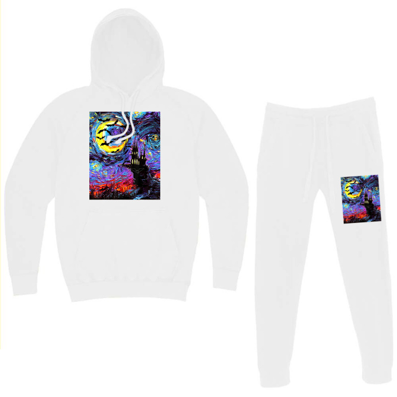 Dracula Castle Vampire Bats Halloween Starry Night Aja Art Hoodie & Jogger set by vucongha | Artistshot