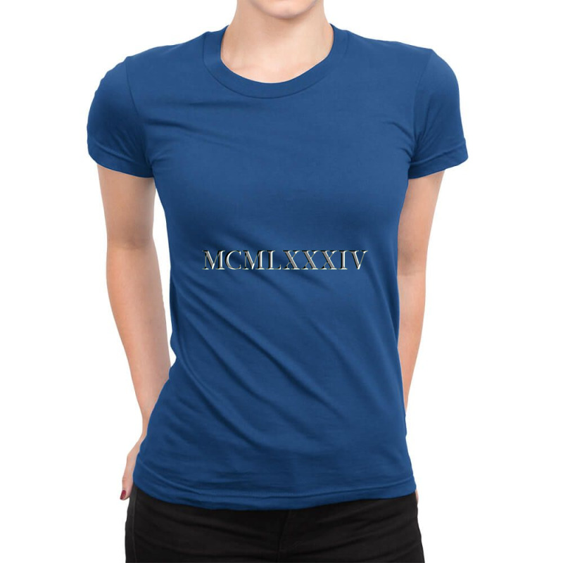 Roman Numeral 1984 Ladies Fitted T-Shirt by waktudzuhur | Artistshot