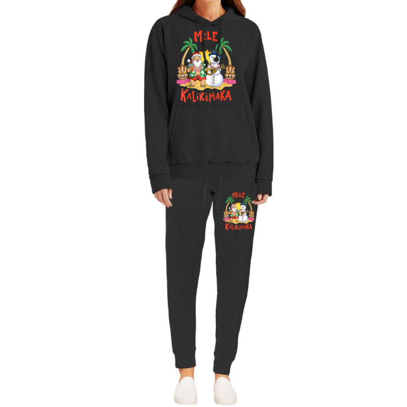 Mele Kalikimaka Merry Christmas Hawaii Raglan Baseball Tee Hoodie & Jogger Set | Artistshot