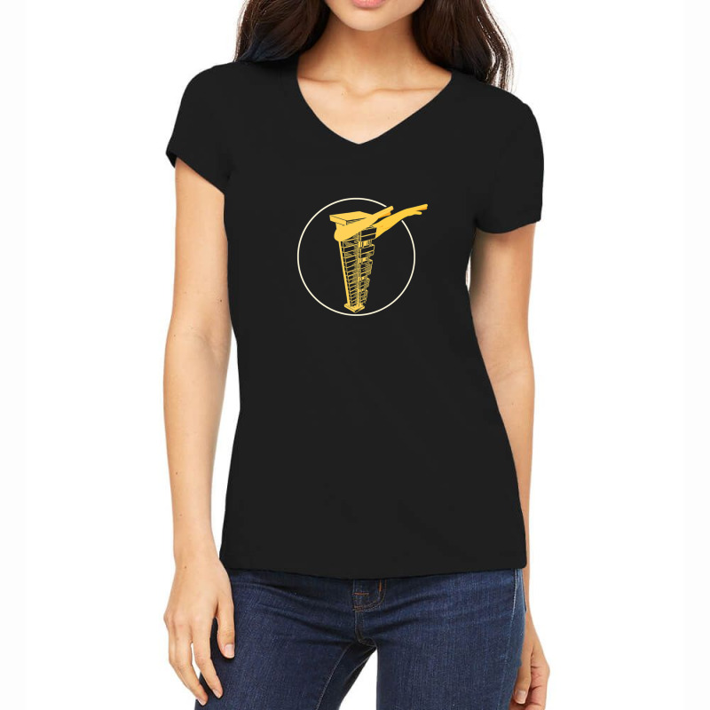 Funny Dabbing Glockenspiel Percussion Players Women's V-Neck T-Shirt by cm-arts | Artistshot