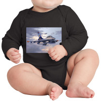 F16 Fighting Falcon Long Sleeve Baby Bodysuit | Artistshot