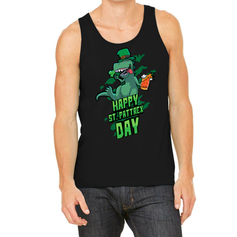 Dinosaur St Patricks Day Trex Irish Green Gift Party Dino Tank Top | Artistshot