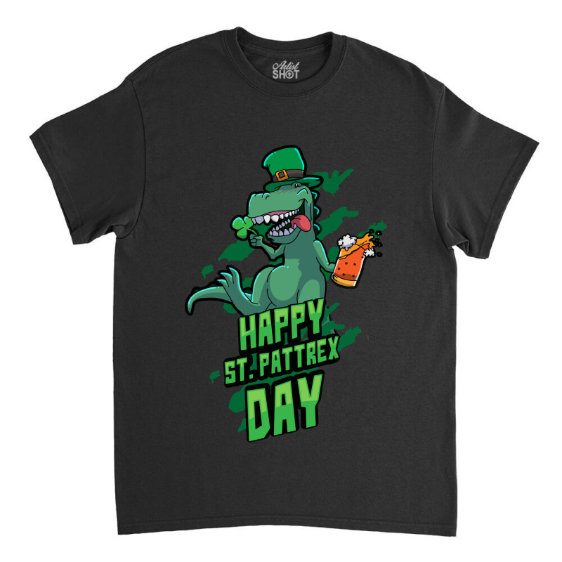 Dinosaur St Patricks Day Trex Irish Green Gift Party Dino Classic T-shirt | Artistshot