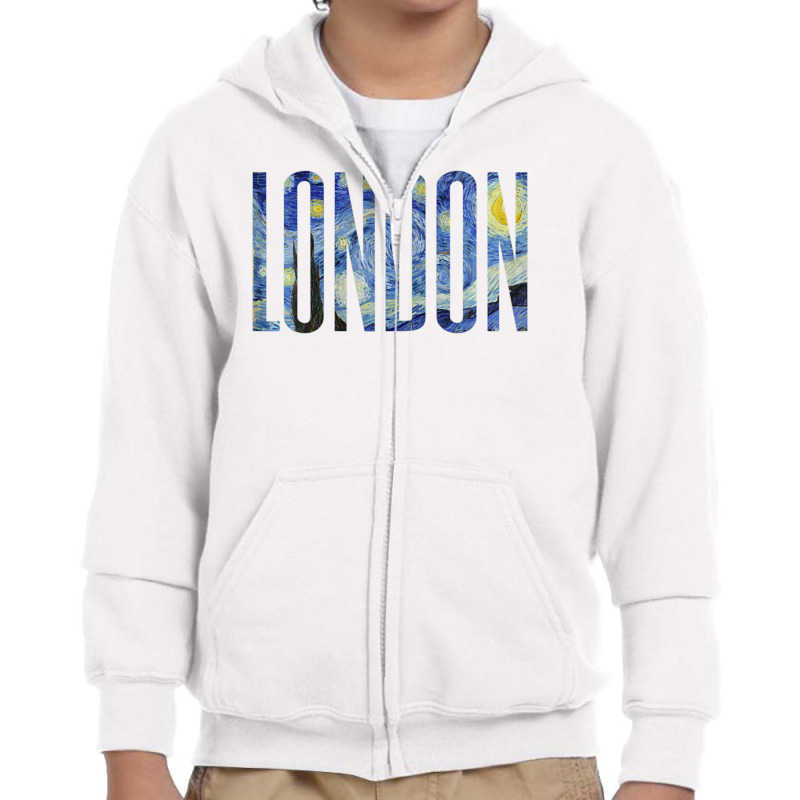 London Van Gogh Starry Night Art Vincent Van Gogh Painting Youth Zipper Hoodie by vucongha | Artistshot