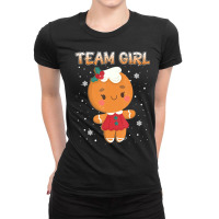 Christmas Gingerbread Team Girl Gender Reveal Women Ladies Fitted T-shirt | Artistshot