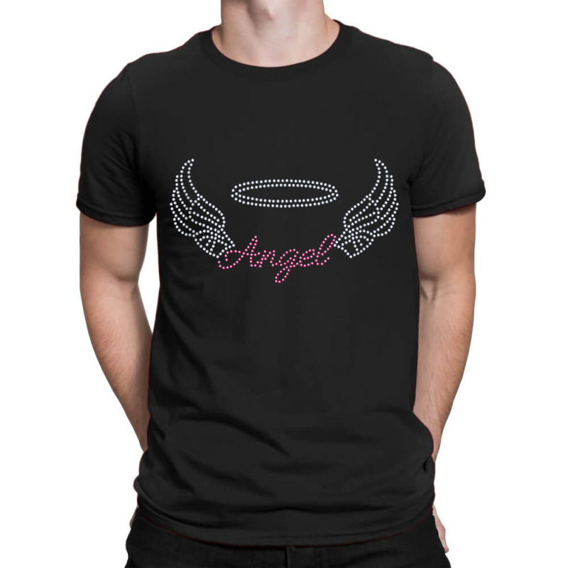 Angel With Wings Bling Rhinestone Diamante Embellished Tank Top T-Shirt by cm-arts | Artistshot