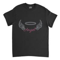 Angel With Wings Bling Rhinestone Diamante Embellished Tank Top Classic T-shirt | Artistshot