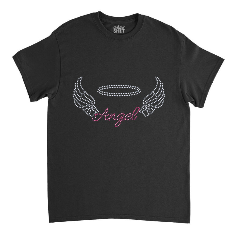 Angel With Wings Bling Rhinestone Diamante Embellished Tank Top Classic T-shirt by cm-arts | Artistshot