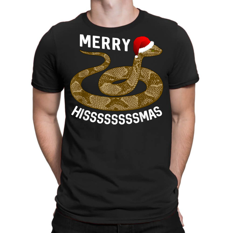 Holiday Merry Hissmas Christmas Santa Hat Copperhead Snake T Shirt T-shirt | Artistshot