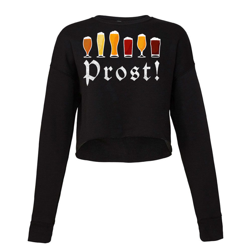 Womens Oktoberfest Prost Celebrate Diversity Beer Cropped Sweater by cm-arts | Artistshot