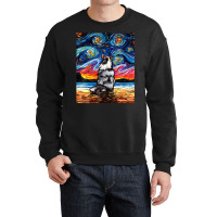 Merle Shetland Sheepdog Sheltie Starry Night By Aja Crewneck Sweatshirt | Artistshot