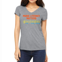 Music Literacy Matters I Like To Eat Puppies T Shirt Women's V-neck T-shirt | Artistshot