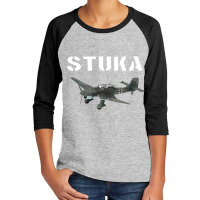 German Airforce Wwii Ju 87 Stuka Dive Bomber Plane Youth 3/4 Sleeve | Artistshot