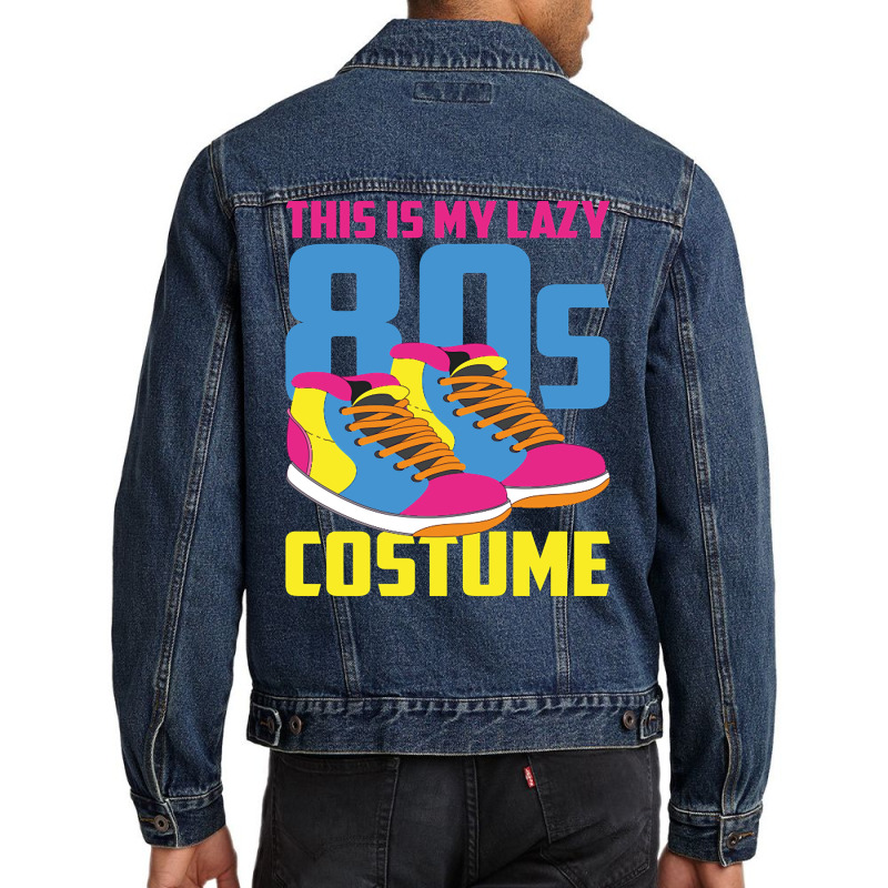 Retro 80s Lover Theme Party Lazy Costume Funny 80s Men Denim Jacket | Artistshot