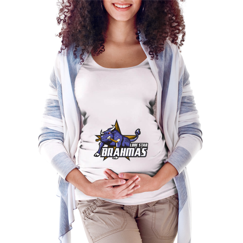 Lone Star Brahmas Maternity Scoop Neck T-shirt by cm-arts | Artistshot