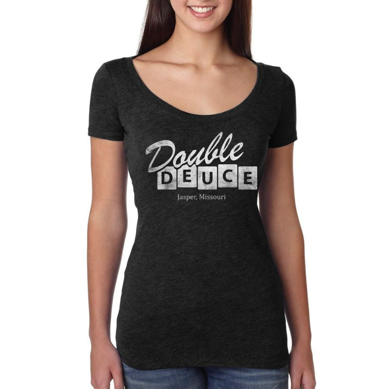 Retro 80s Double Deuce Roadhouse T Shirt Women's Triblend Scoop T-shirt by cm-arts | Artistshot