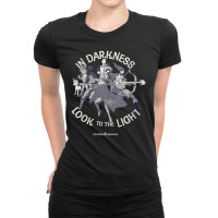 Womens Dungeons & Dragons In Darkness Look To The Light V-neck Ladies Fitted T-shirt | Artistshot