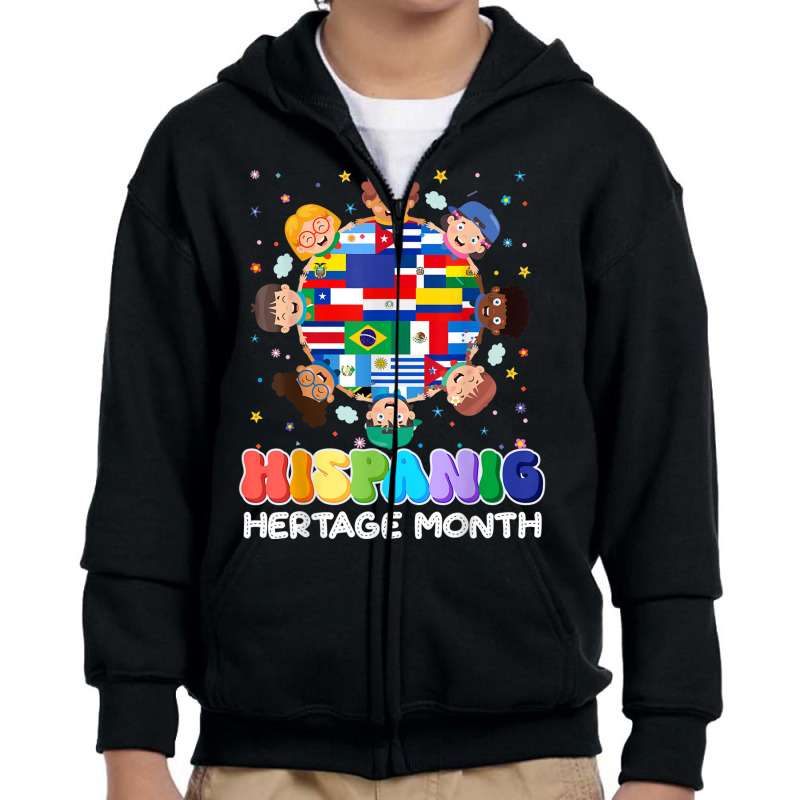 Hispanic Heritage Month Latin American Flag Kids Boys Girls T Shirt Youth Zipper Hoodie by cm-arts | Artistshot