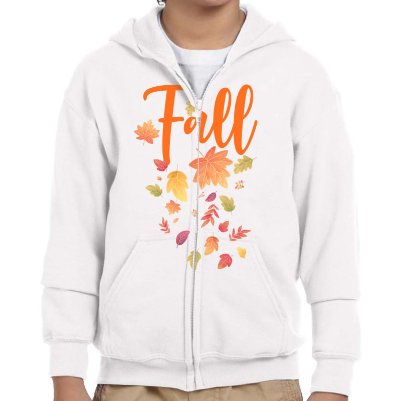 Autumn Leaf Fall Season Leaf Love Autumn Youth Zipper Hoodie by badieu97 | Artistshot