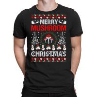 Merry Mushroom Christmas Ugly Sweater Tshirt T-shirt | Artistshot