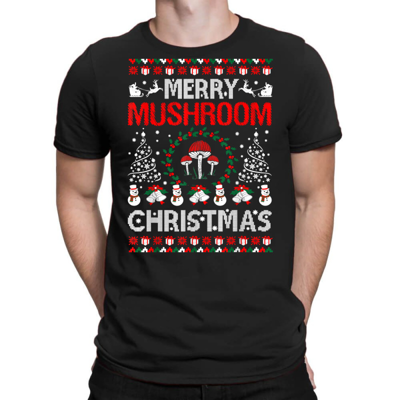 Merry Mushroom Christmas Ugly Sweater Tshirt T-shirt | Artistshot