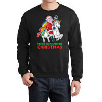 Merry Quarantine Christmas Santa Riding Unicorn Xmas Gifts T Shirt Crewneck Sweatshirt | Artistshot